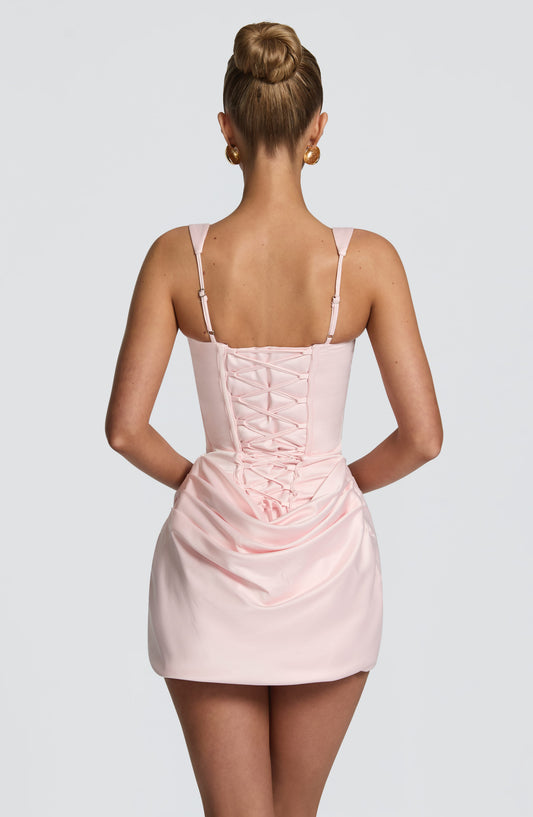 DERENIZEL | Elvaria Corset Mini Dress Blush