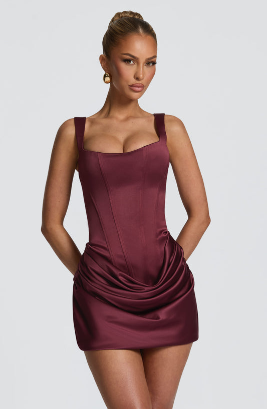 DERENIZEL | Seraphine Corset Mini Dress Blush