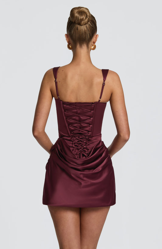 DERENIZEL | Seraphine Corset Mini Dress Blush