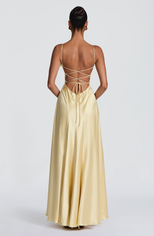 DERENIZEL | Isabella Maxi Dress Lemon