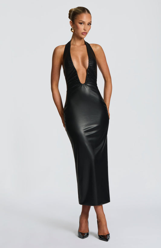 DERENIZEL | Ainselle Midi Dress Black
