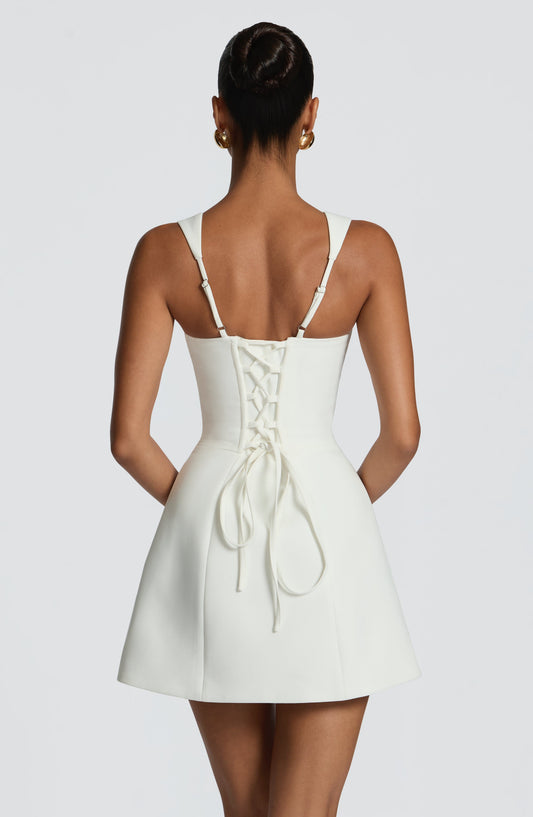 DERENIZEL | Seraphine Corset Mini Dress Cherry Lacquer