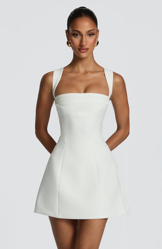 DERENIZEL | Seraphine Corset Mini Dress Cherry Lacquer