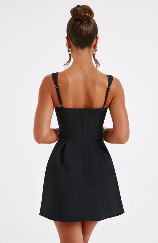 DERENIZEL | Avelisse Corset Mini Dress Black