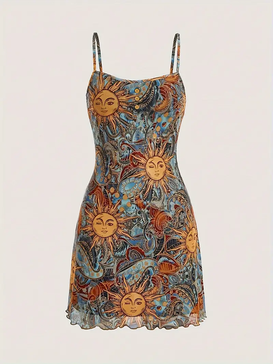DERENIZEL Soléine Printed Maxi Dress