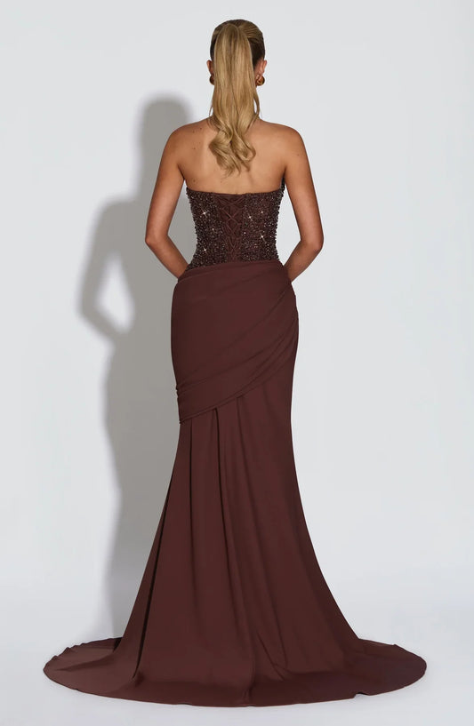 DERENIZEL Lumièra Sparkle Maxi Dress